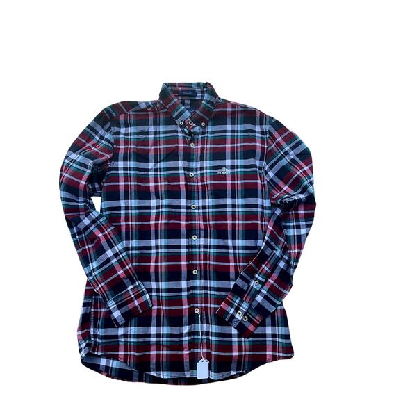 GANT RED MULTI COLORED PLAID BUTTON DOWN, MEN'S XL - Picture 1 of 4